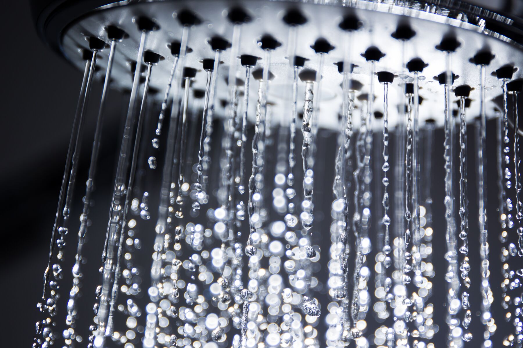 shower head pouring water